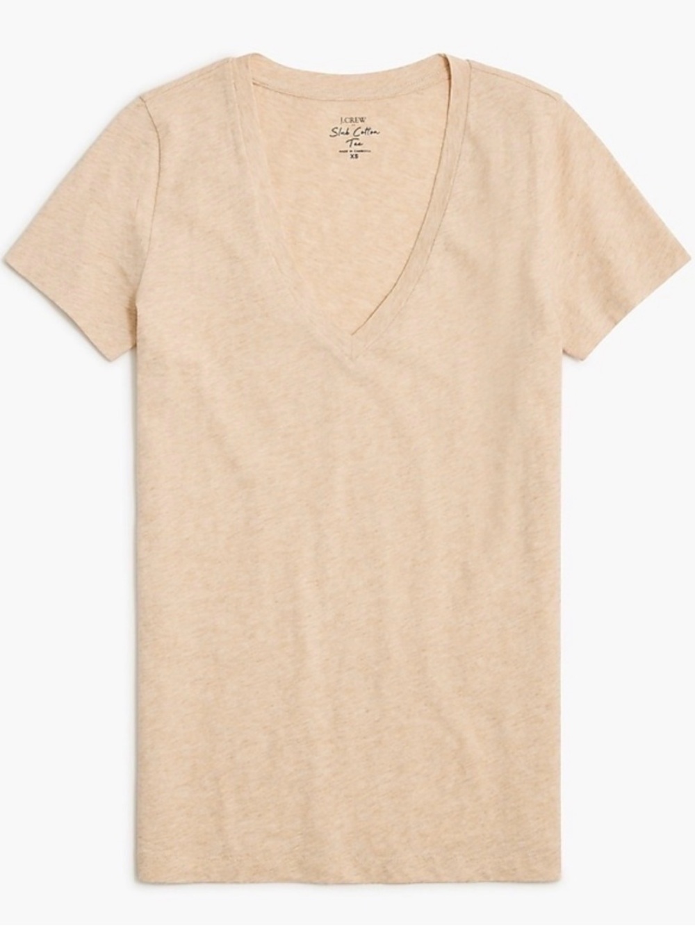 J. Crew Slub Cotton Tee in Beige